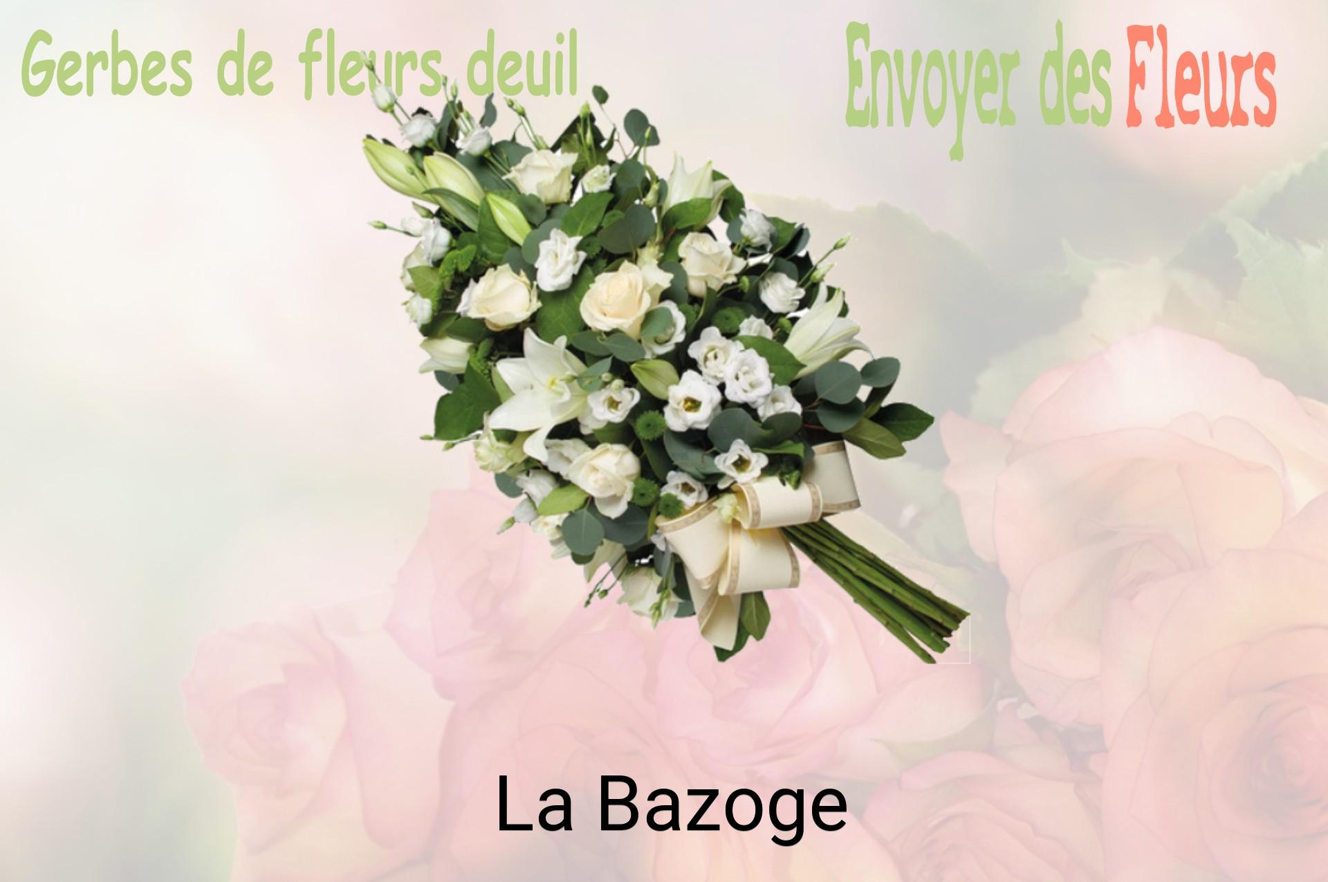 Gerbe de fleurs de deuil livrée à La Bazoge